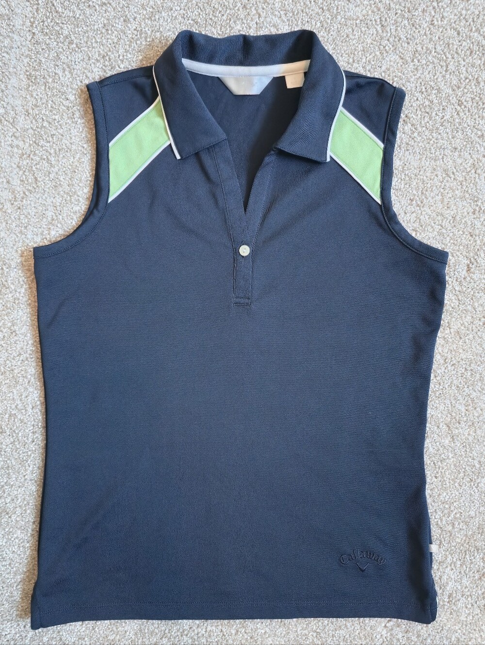 Callaway Navy blue women's sleeveless golf polo